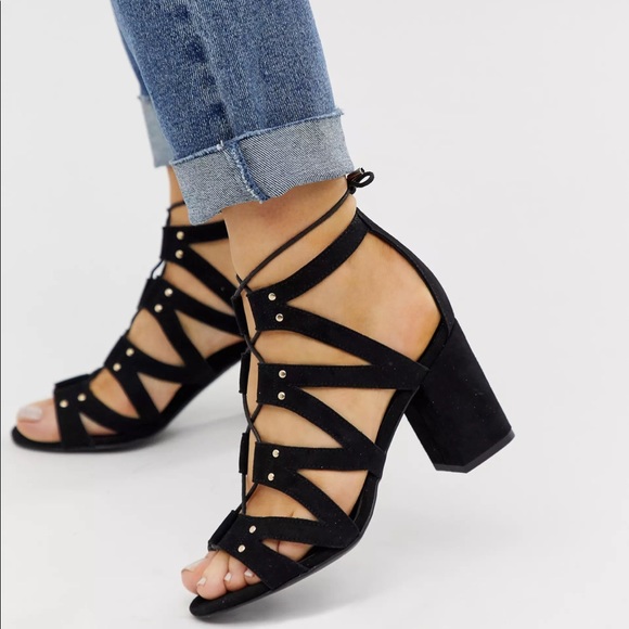 ASOS Shoes - WIDE FIT lace up block heels BY ASOS